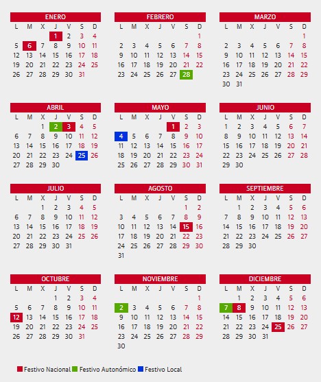 Calendario 2026 de Puente Genil
